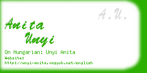 anita unyi business card